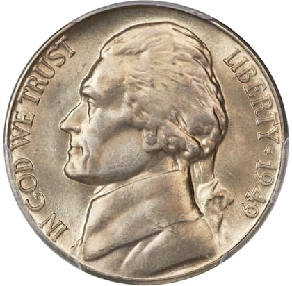 La pieza muestra la imagen del tercer presidente de EE.UU. Thomas Jefferson