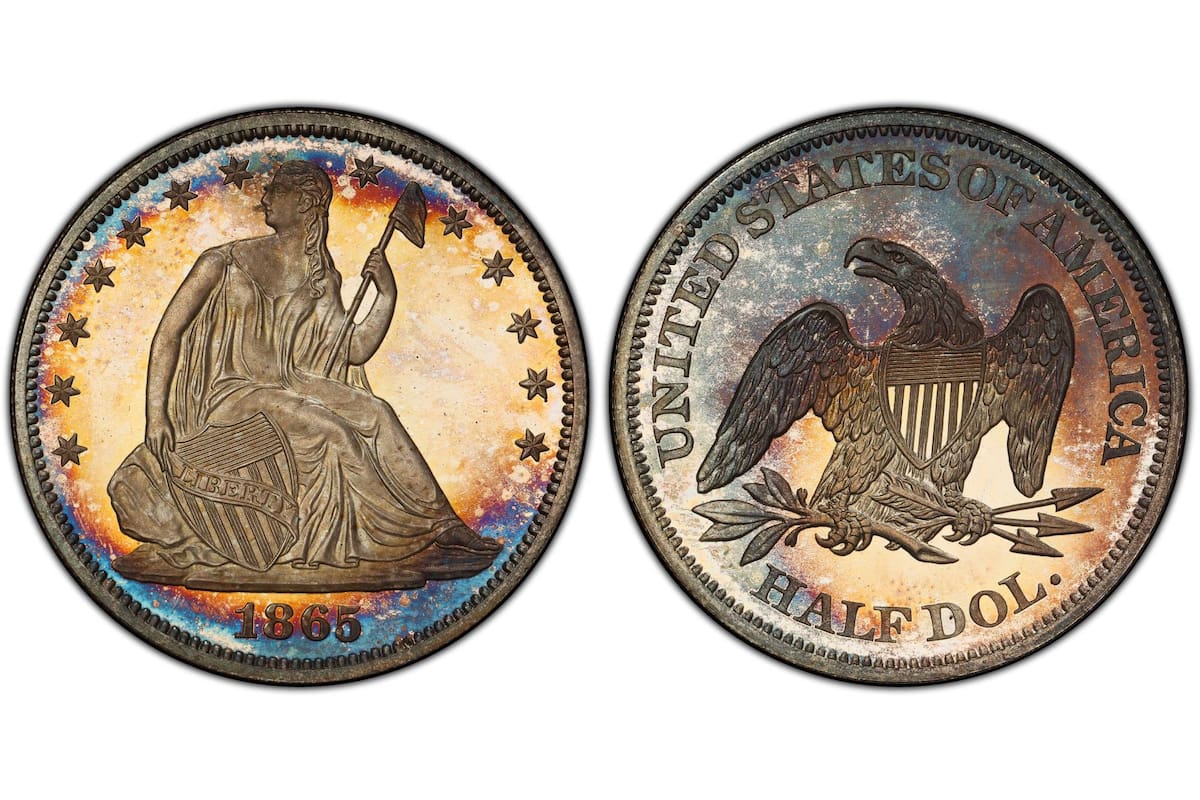 La pieza valiosa pertenece a una serie acuñada en 1865 por la Casa de la Moneda de Filadelfia