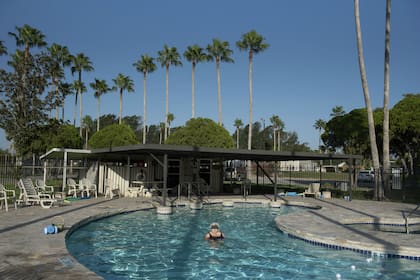 La pileta del River Bend Resort and Golf Club, que rodea al río Bravo, en Texas