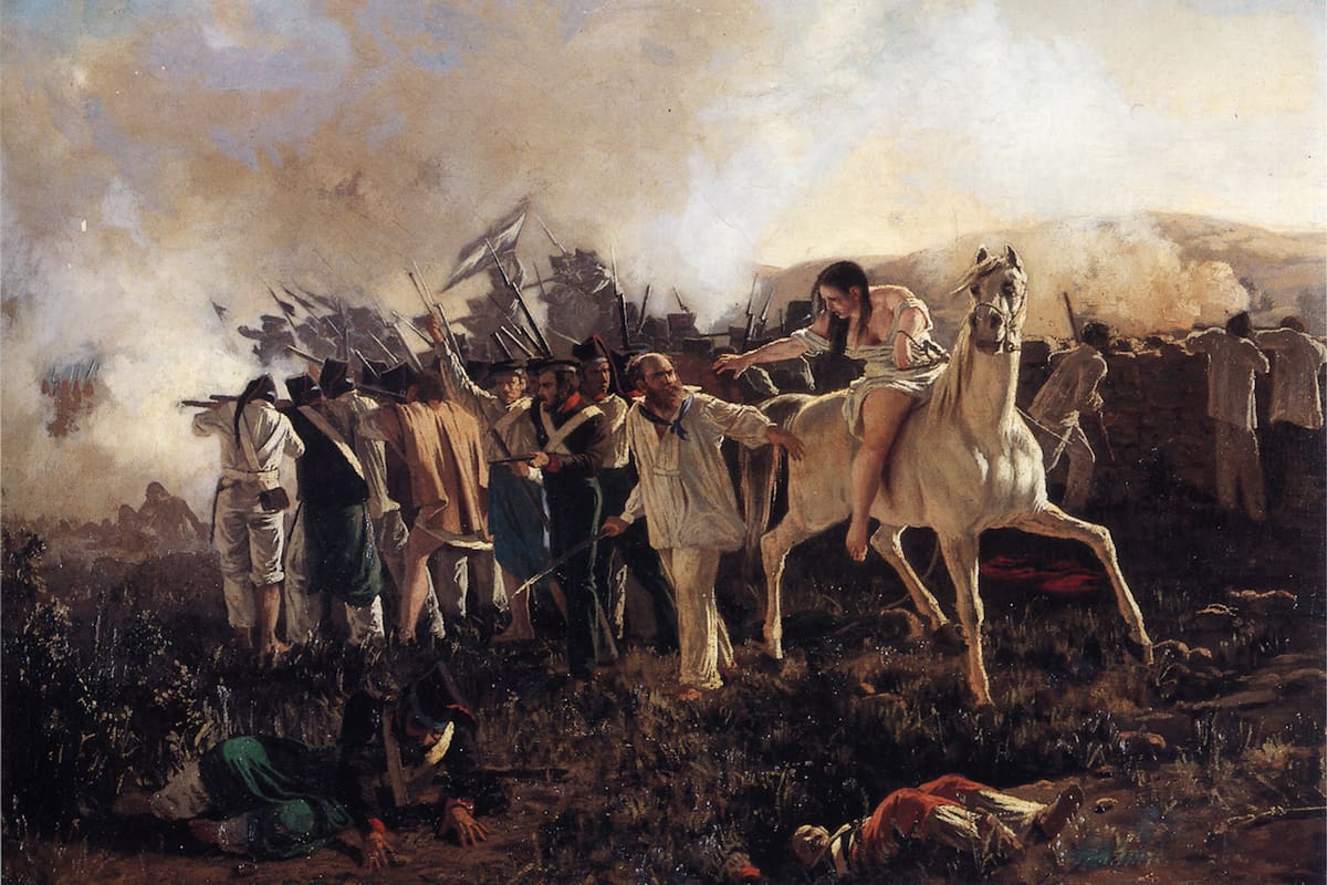 La pintura "Batalla de San Calá", de Juan Manuel Blanes, exhibida en el Museo Histórico Nacional, describe un episodio casi olvidado