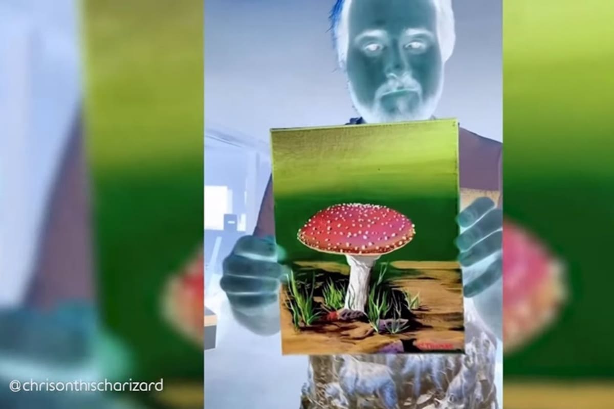 La pintura de este artista cobra vida cuando los colores se invierten gracias a la “magia” de los filtros