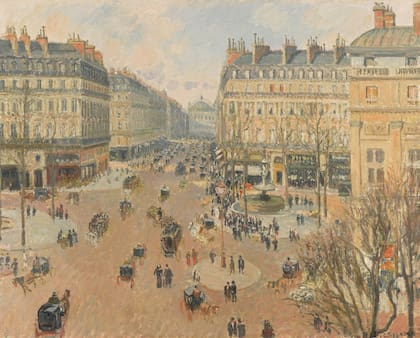 La pintura de Pissarro de 1898 "La plaza del Théâtre-Français y la Avenida de la Opera, sol de una tarde de invierno", sale a subasta en noviembre, con una valuación estimada entre USD 30 y 40 millones