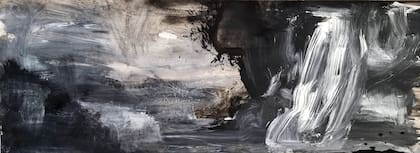 La pinturas, cuyo origen fue un block minúsculo, fueron hechas todas este año