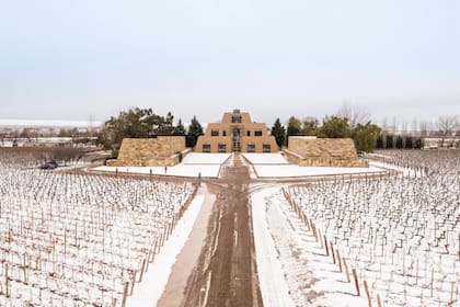 La pirámide de la bodega Catena Zapata, en Agrelo, Mendoza