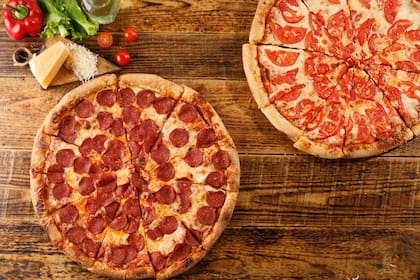 La pizza de peperoni estilo Nueva York.