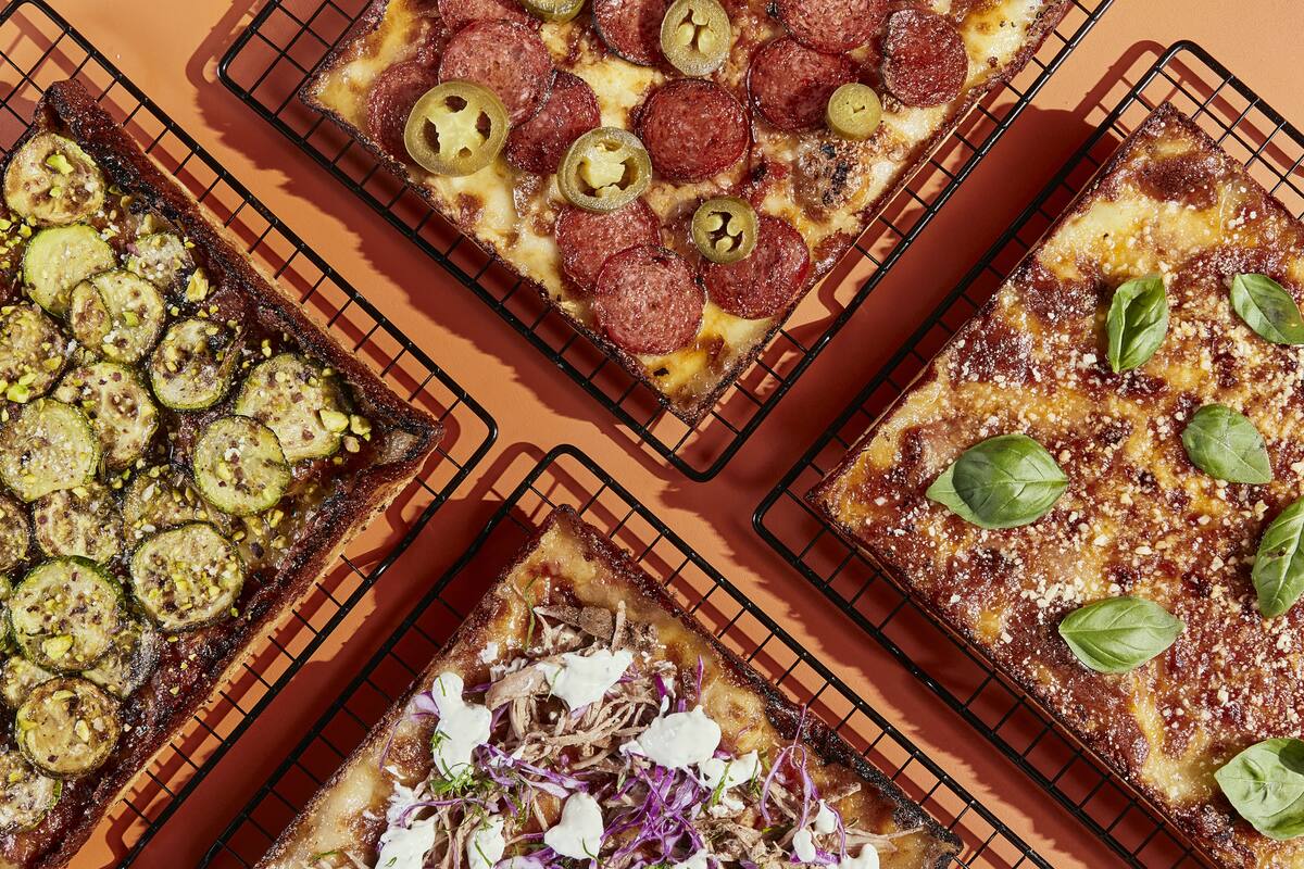 La pizza rectangular estilo siciliano de Sunny
