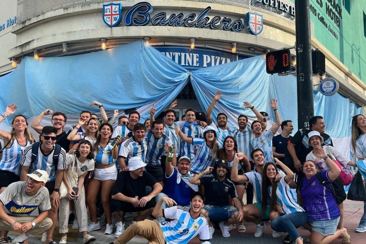 La pizzeria Banchero tiene una sucursal en Miami, ideal para ver la final de la Copa del Mundo