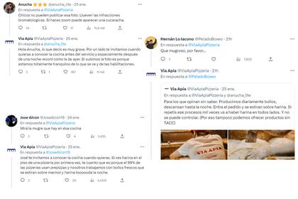 La pizzería se cruzó con varios usuarios en Twitter