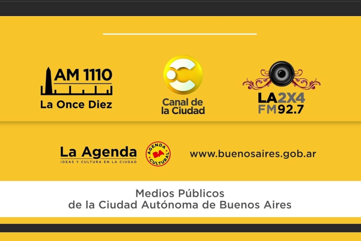La placa con los medios públicos de la Ciudad Autónoma de Buenos Aires