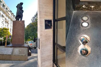 La placa de Echebverría, porteros, spots de luz, algunos de los saqueos registrados en el centro porteño durante la cuarentena
