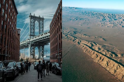 La placa norteamericana se desplaza hacia el oeste-suroeste a una velocidad de aproximadamente 1 pulgada al año