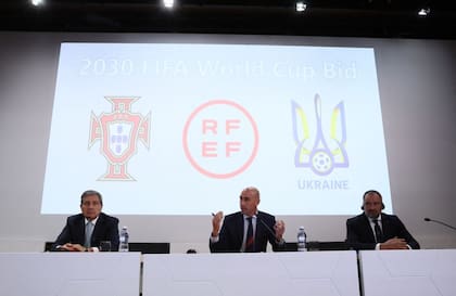 La plana mayor de la organización conjunta de Portugal, España y Ucrania para el Mundial de 2030
