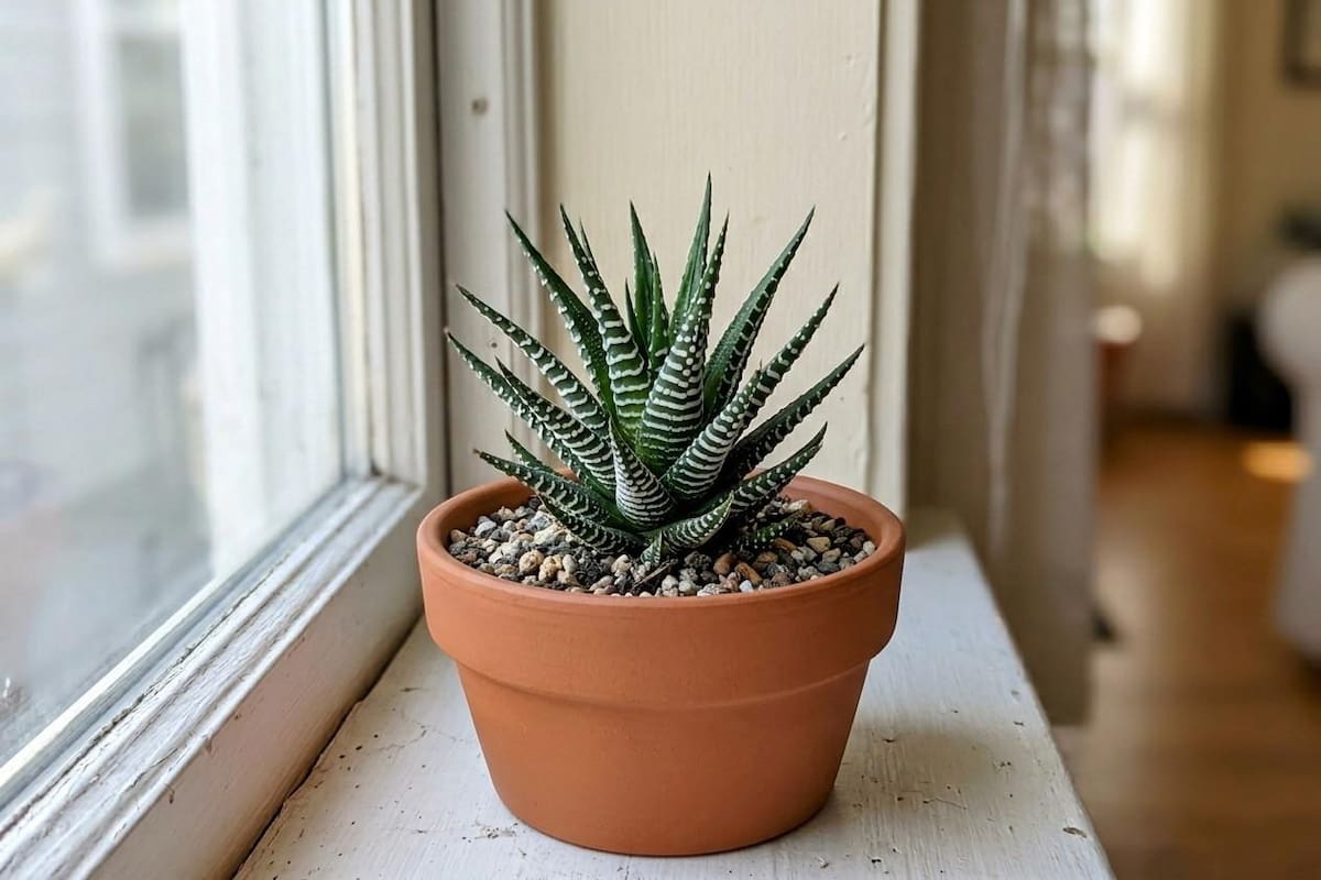 La planta cebra es una suculenta que se distingue por sus particulares hojas rayadas
