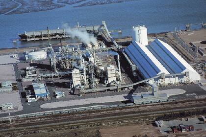 La planta de Profertil en Bahía Blanca