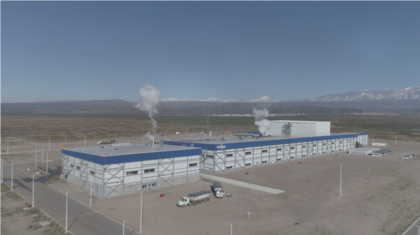 La planta de Simplot Argentina, en Luján de Cuyo, con el almacén de frío ya operativo.