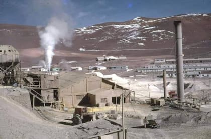 La planta en funcionamiento, década del 60.