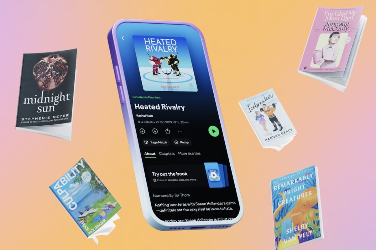 La plataforma de streaming de música Spotify se asoció con un sitio para vender la versión en papel de los audiolibros que ofrece en su sitio