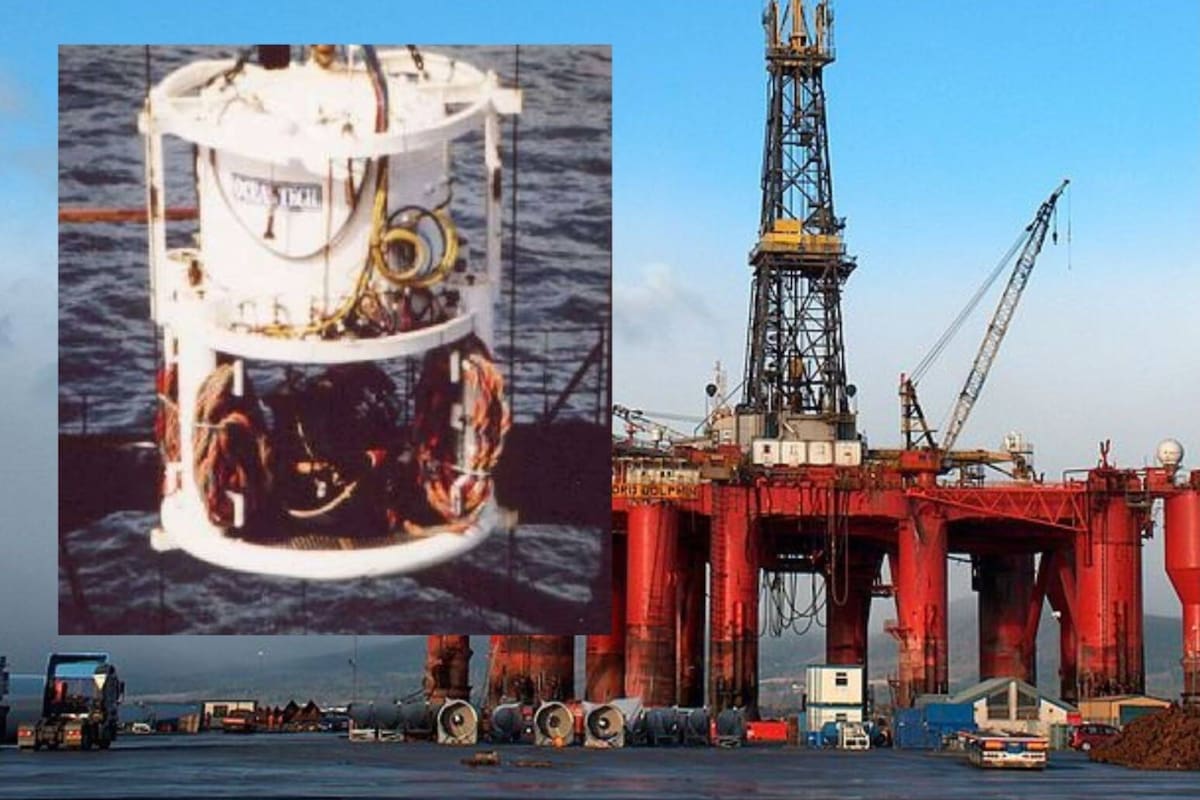 La plataforma marítima donde ocurrieron los hechos funcionó hasta 2019 (Foto: Tomadas de Twitter (@shockmybhauls y @3rdreichstudies)