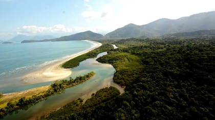 La playa de Fazenda en Picinguaba, San Pablo.