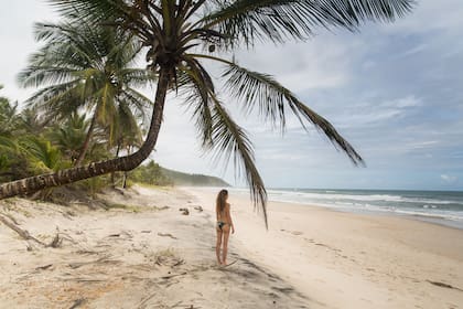La playa de Itacarezinho, cuatro kilómetros para caminar.