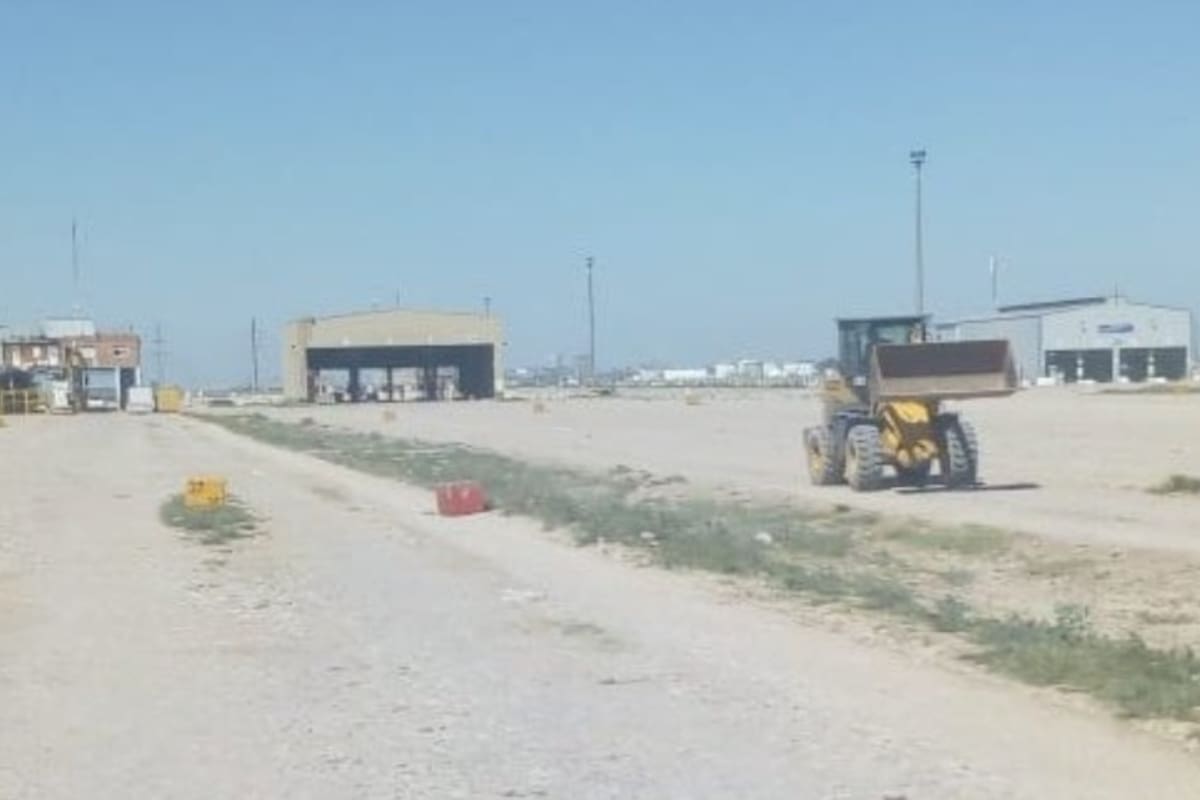 La playa del puerto de Bahía Blanca vacía de camiones. Se demoran cargar o completar 276.100 toneladas, equivalentes a un valor aproximado de US$76 millones