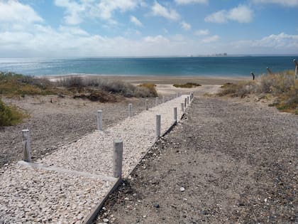 La playa del Puerto de San Antonio Este