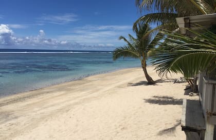 La playa que le tocaba limpiar a Rocío todas las mañanas.