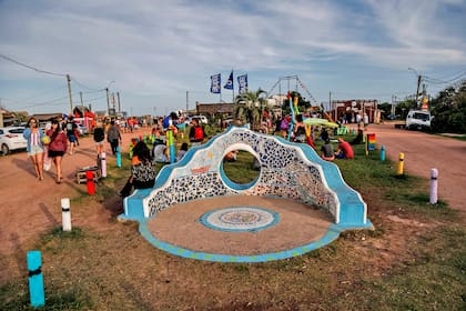 La plaza de Barra de Valizas