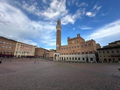 La plaza del campo en Siena, Italia.