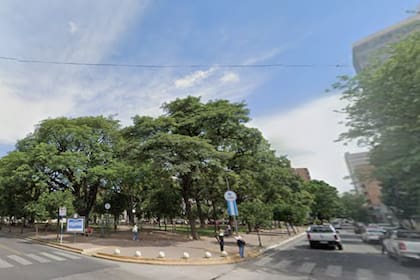 La plaza Hipólito Yrigoyen