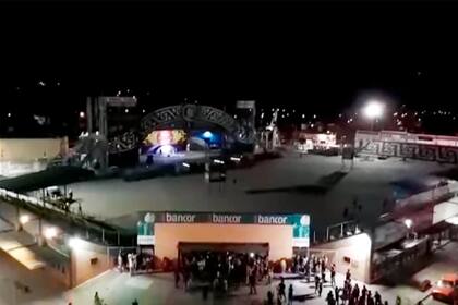 La plaza Próspero Molina, sede del Festival Nacional de Folklore de Cosquín