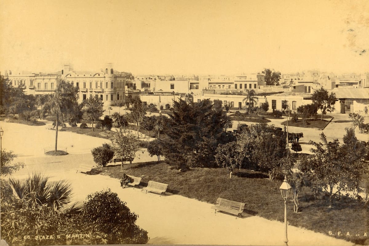 La Plaza San Martín antes del Palacio Paz