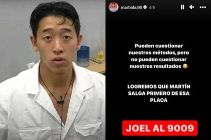 La polémica campaña de la familia de Martín Ku de Gran Hermano: qué ofrecen por votar a Joel. Captura: Telefe/Instagram: @martinku98