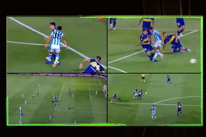 La falta de Melgarejo sobre Capaldo, vista desde cuatro ángulos diferentes y tal como la observaron los asistentes tecnológicos del VAR.