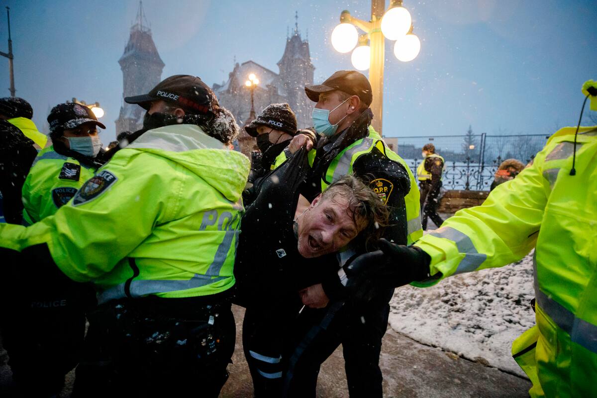 La policía arrestó a líderes de las protestas en Canadá