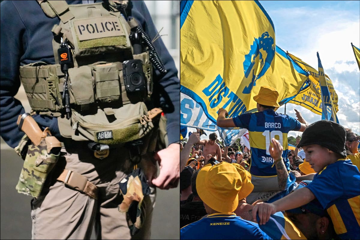 La Policía de Miami desplegó unidades especiales, drones y agentes encubiertos ante la masiva llegada de hinchas al partido entre Boca y Bayern en Florida