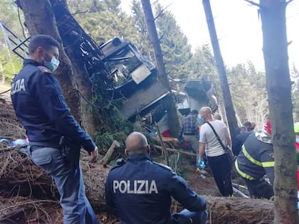 La policía en el lugar de la tragedia