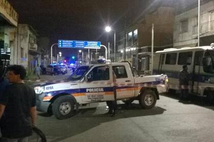 La policía, en el lugar de los incidentes