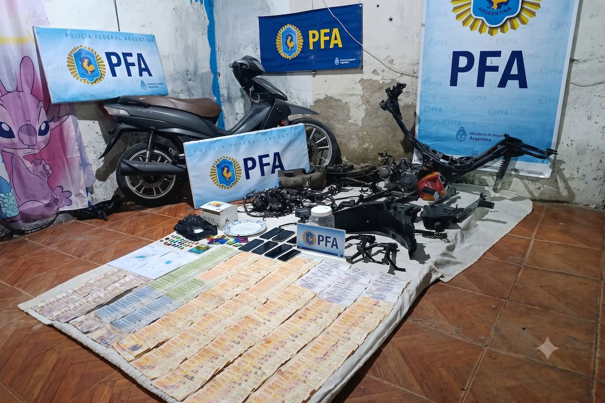 La Policía Federal desbarató en Santa Fe un punto de venta de droga y autopartes robadas