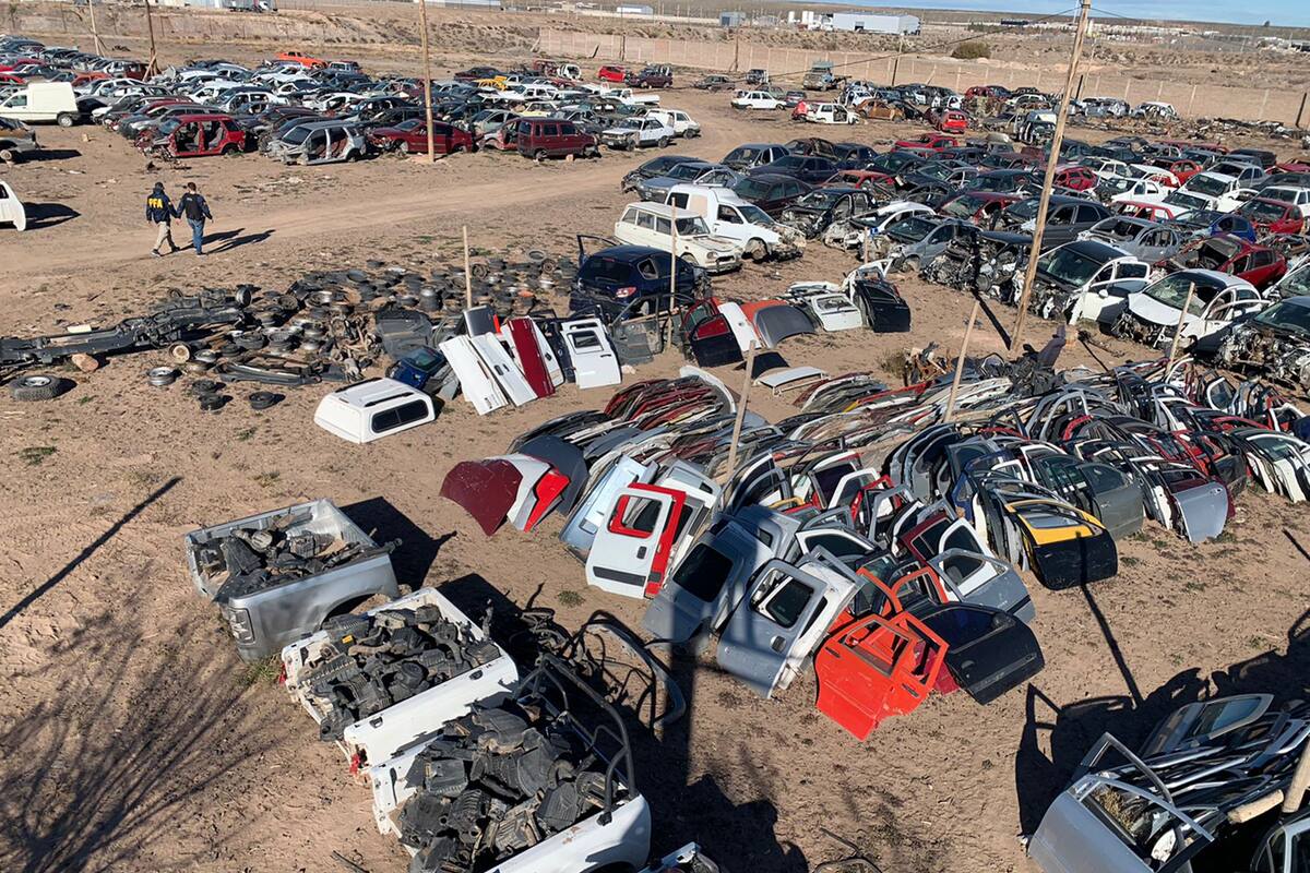 La Policía Ferderal Argentina dio un fuerte golpe a la mafia de los desarmaderos. Secuestro récord de vehículos y autopartes ilegales por USD 50.000.000 millones de dólares en la provincia de Neuquén