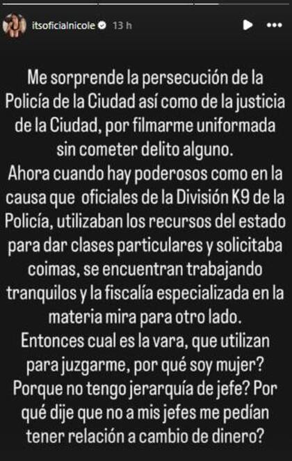 La policía que vendía contenido erótico con el uniforme denunció “persecución” de la fuerza y de la Justicia.