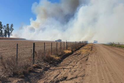 La Policía Rural se hizo presenté al ver el humo