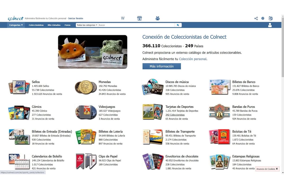 La portada de Colnect