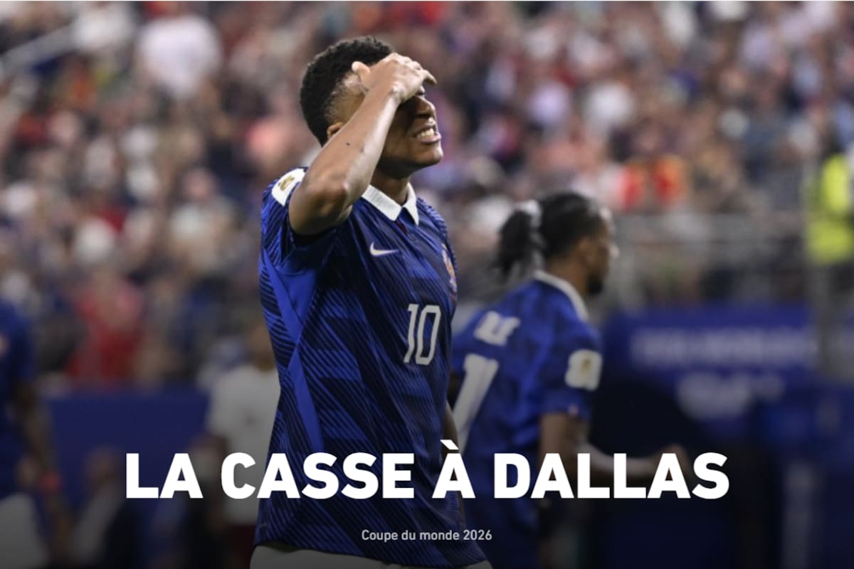 La portada de apertura de la web del diario L'Équipe con el título "el destrozo en Dallas"