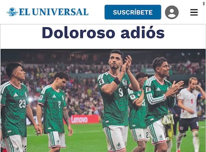 La portada de "El Universal"
