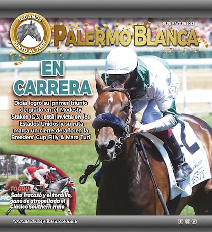 La portada de la "Palermo Blanca" del 10 de mayo pasado, con un mix de turf local e internacional.