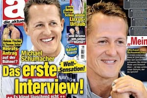 La portada de la revista Die Aktuelle, que causó revuelo por una supuesta entrevista a Michael Schumacher