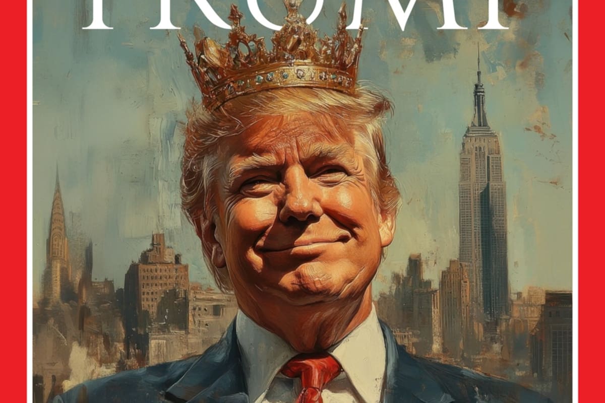 La portada de la revista Time que ilustró a Trump como un rey