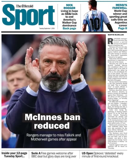 La portada de The Herald