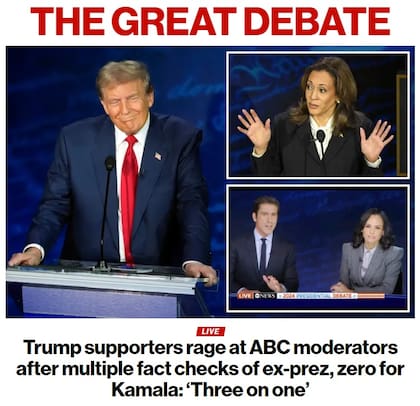 La portada de The New York Post tras el debate